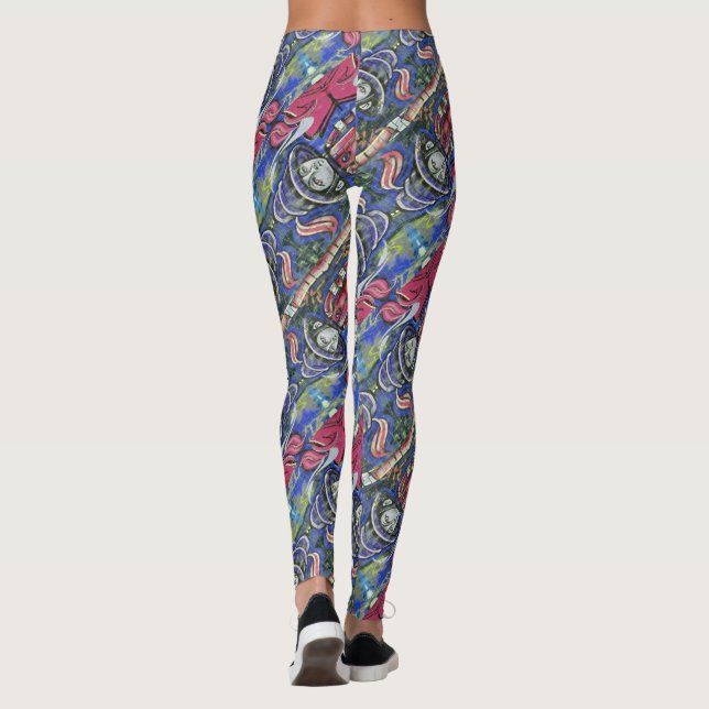 Leggings patrón de graffiti (Reverso)