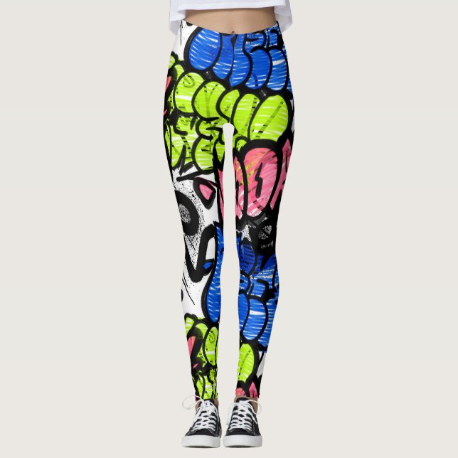 Leggings Patrón de graffiti (Anverso)