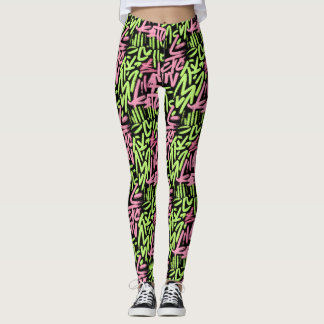 Leggings Patrón de graffiti