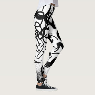 Leggings Patrón de graffiti