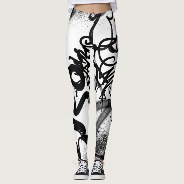 Leggings Patrón de graffiti (Anverso)