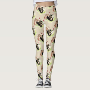 Leggings Patrón de granja de pollo divertido Hen Rooster