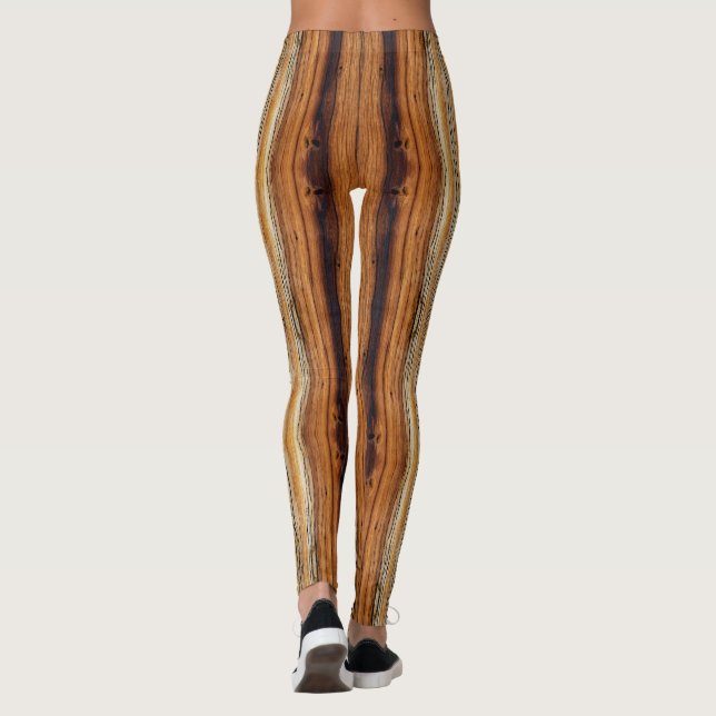 Leggings Patrón de grano de madera   (Reverso)
