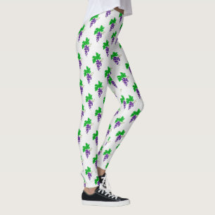 Leggings Patrón de Grapevina Púrpura