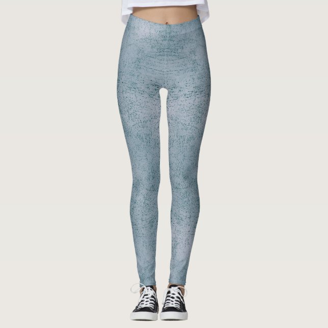 Leggings Patrón de Grunge Aqua (Anverso)