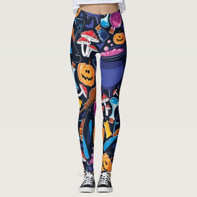 Leggings Patrón de Halloween (Anverso)