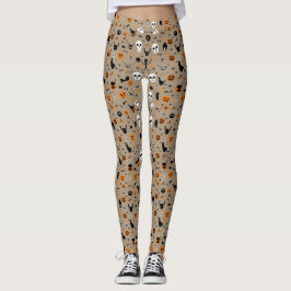 Leggings Patrón de Halloween con fantasía