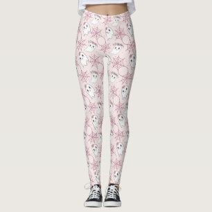 Leggings Patrón de Halloween Fantasma y Spiderweb (2)