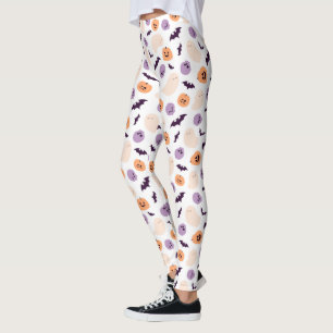 Leggings Patrón de Halloween para niños divertidos
