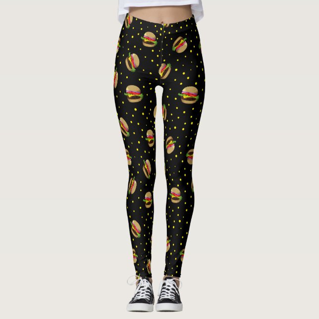 Leggings patrón de hamburguesa (Anverso)