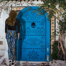 Leggings Patrón de Hanukkah Floral Azul