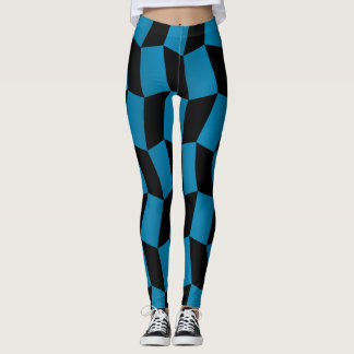 Leggings Patrón de Harlequin negro azul socialita