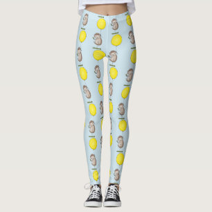 Leggings Patrón de hedgehog y personalizado de globos