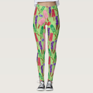 Leggings Patrón de helado Patrón de las lolias langosta