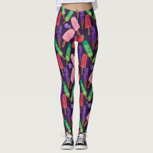 Leggings Patrón de helado   Patrón de las lolias   lollipop