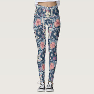 Leggings Patrón de Hibisco Tropical Costero (10)