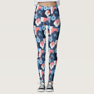 Leggings Patrón de Hibisco Tropical Costero (11)