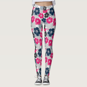 Leggings Patrón de Hibisco Tropical Costero (13)