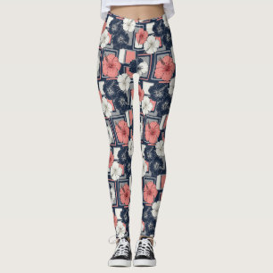 Leggings Patrón de Hibisco Tropical Costero (4)