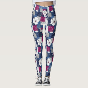 Leggings Patrón de Hibisco Tropical Costero (5)
