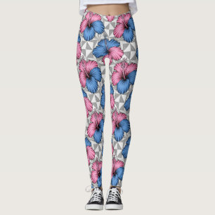 Leggings Patrón de Hibisco Tropical Costero (6)