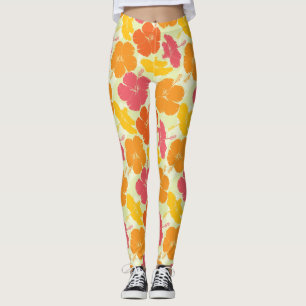 Leggings Patrón de Hibiscus floral tópico