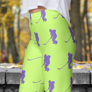 Leggings Patrón de hockey sobre hielo de las mujeres de col