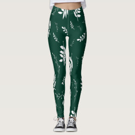 Leggings patrón de hoja
