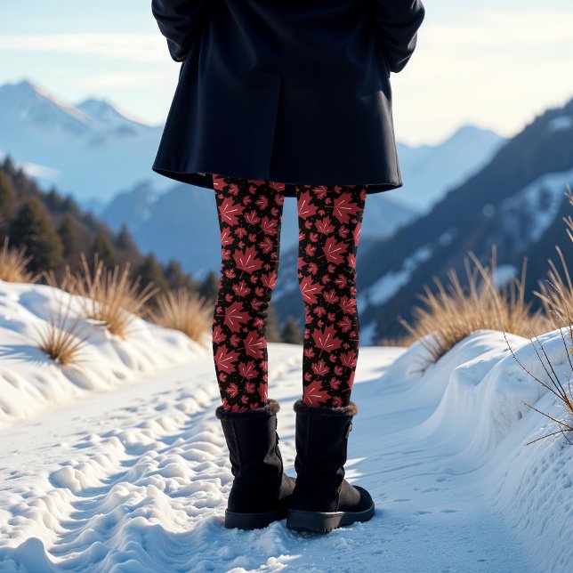 Leggings Patrón de hoja de arce (Subido por el creador)