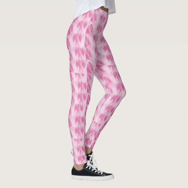 Leggings patrón de hoja, rosa (Derecha)