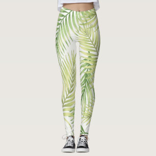 Leggings Patrón de hojas