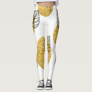 Leggings Patrón de hojas