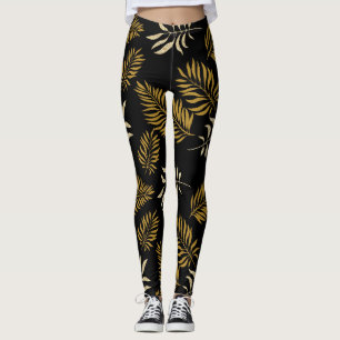 Leggings Patrón de hojas 16