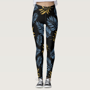 Leggings Patrón de hojas 17