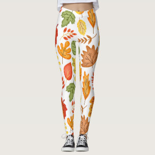 Leggings Patrón de hojas de otoño
