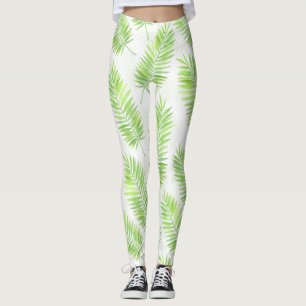 Leggings Patrón de hojas de palma