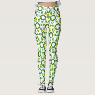 Leggings Patrón de hojas, patrón de hojas, hojas verdes