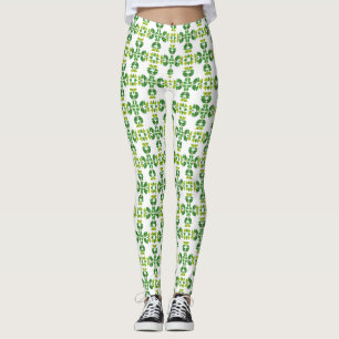 Leggings Patrón de hojas, patrón de hojas, hojas verdes