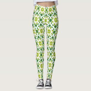 Leggings Patrón De Hojas, Patrón De Hojas, Hojas Verdes