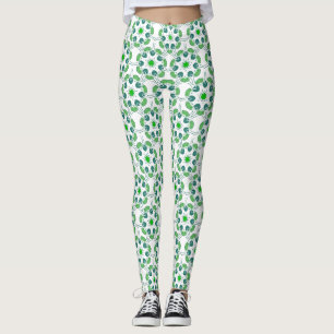 Leggings Patrón De Hojas, Patrón De Hojas, Hojas Verdes