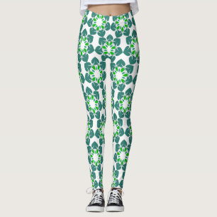 Leggings Patrón De Hojas, Patrón De Hojas, Hojas Verdes