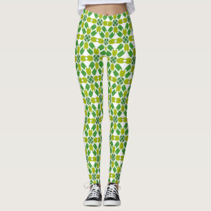 Leggings Patrón de hojas, patrón de hojas, hojas verdes