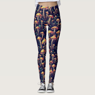 Leggings Patrón de hongos