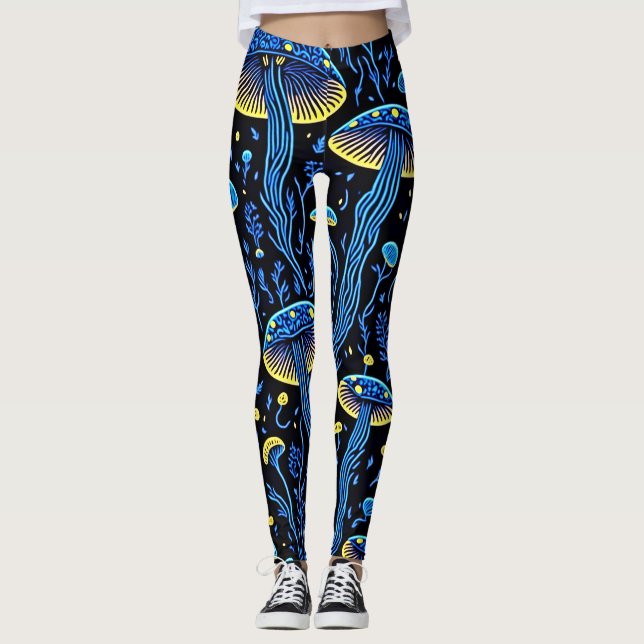 Leggings Patrón de hongos (Anverso)