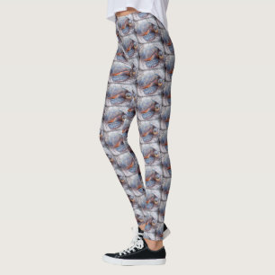 Leggings Patrón de honor de la tortuga marina hawaiana de e
