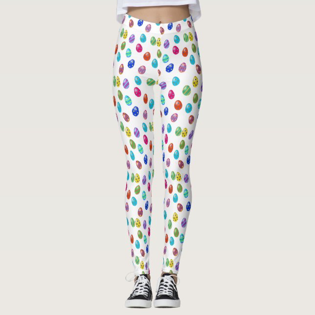 Leggings Patrón de Huevos de Pascua (Anverso)