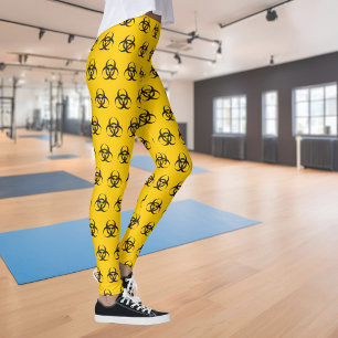 Leggings Patrón de icono de riesgo biológico