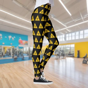 Leggings Patrón de icono de riesgo biológico
