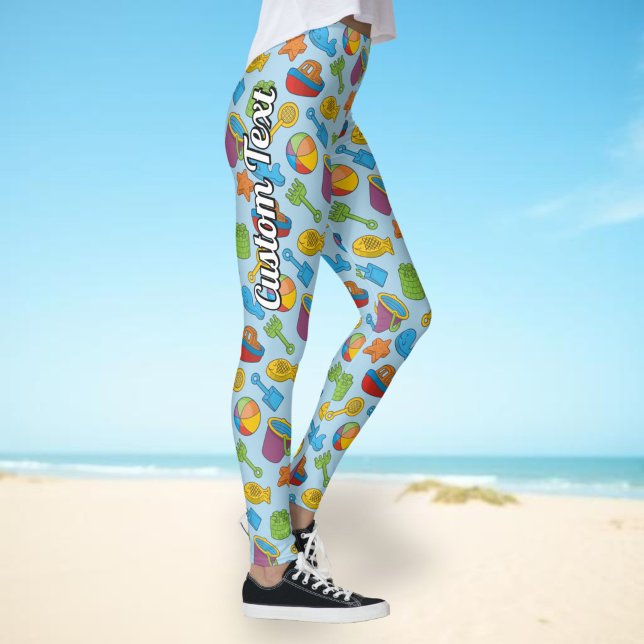 Leggings Patrón de iconos de juguetes de playa (Subido por el creador)