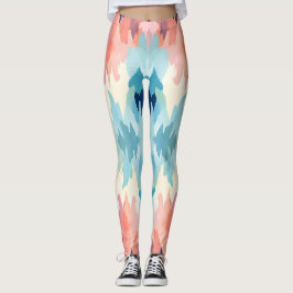 Leggings Patrón de Ikat de Pastel Ombre
